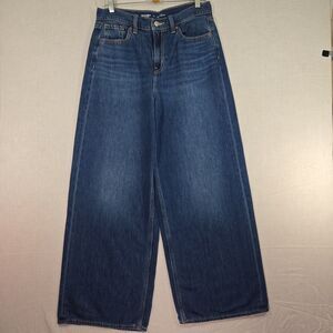 Old Navy Women’s High Rise Baggy Wide Leg Jeans Size 6 Drapey Denim Streetwear